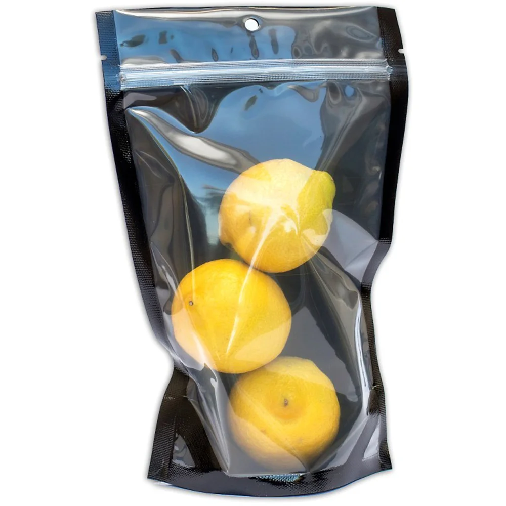 Black Clear l Large Amazon Preped Clear/Black 6×9.5×3.5 – 100 Pack