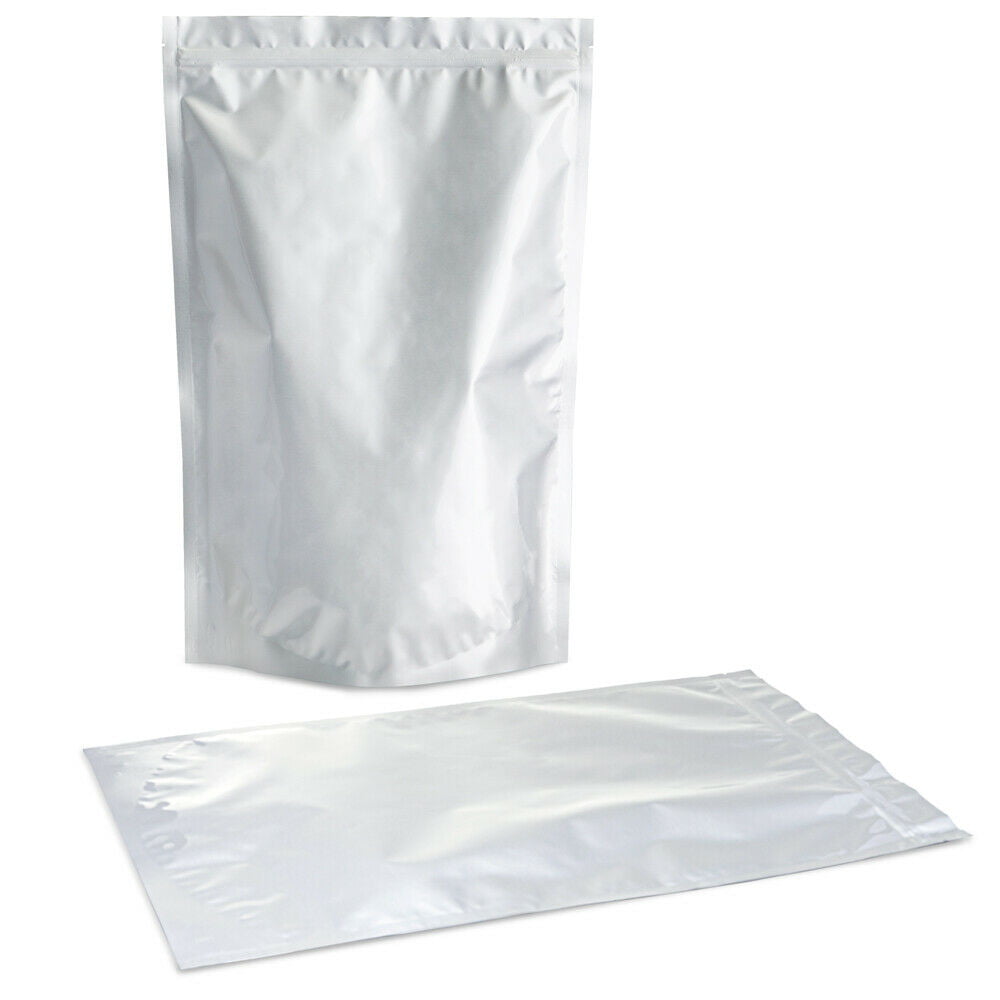 8 x 12 x 4 48oz* Sliver Foil Stand Up Zip Lock Bags Pouches Odor Proof