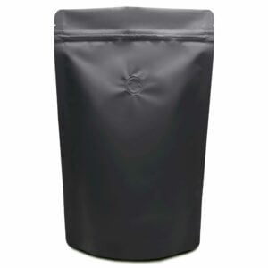 Matte Black Stand Up Pouch with Valve for Coffee
