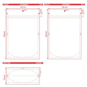 Clear Stand Up Barrier Pouches 6 X 9 X 3 S 19173 Dielines Dielines