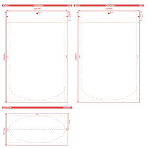 Clear Stand Up Barrier Pouches 9 X 13.5 X 4.75 S 21654 Dielines Dielines