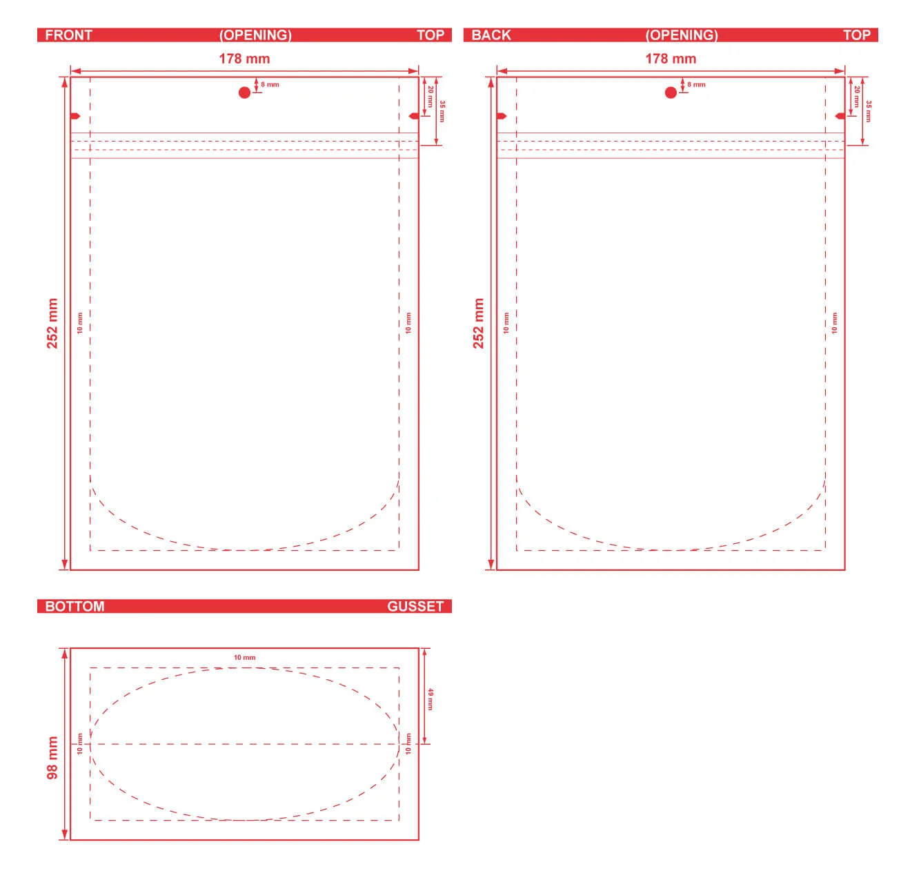 Color-Backed-Zipper-Stand-Up-Pouch-7-X-9.93-X-3.875-Dielines Color Backed Zipper Stand Up Pouch 7 X 9.93 X 3.875 Dielines Color Backed Zipper Stand Pouch 7x9 15/16x3 7/8 Dieline