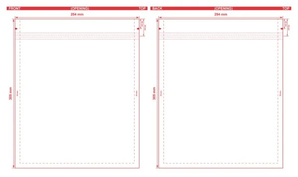 Custom Printed Flat Pouch 10x12 Dielines Custom Printed Flat Pouch 10x12 Dieline