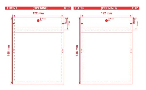 Custom Printed Flat Pouch 4.82x6.24 Dielines Custom Printed Flat Pouch 4.82x6.24 Dieline