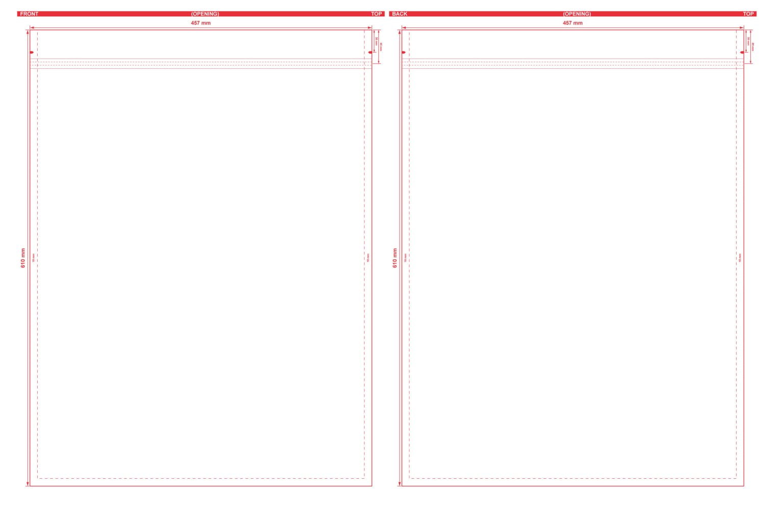 Metallized 3 Seal Flat Barrier Pouches 18x24 S-22298 Dieline - CarePac