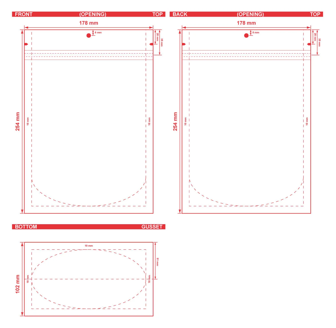 Custom-Printed-Stand-Up-Pouch-7x10x4-Dielines Custom Printed Stand Up Pouch 7x10x4 Dielines Custom Printed Stand Up Pouch 7x10x4 Dieline