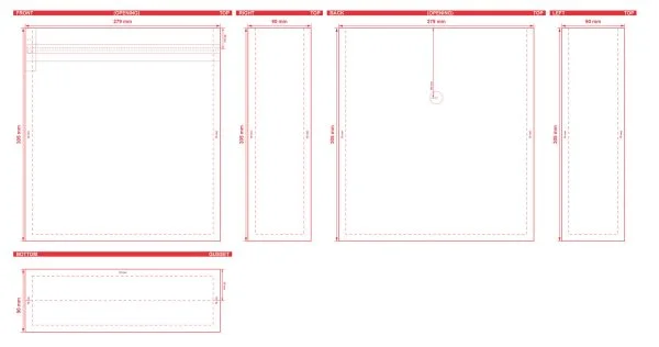 Flat Bottom Pouch With Tear Off Zipper 4x12x3.5 Dielines scaled Flat Bottom Pouch With Tear Off Zipper 4x12x3.5 Dieline