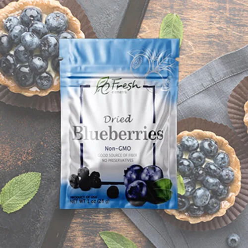 Freeze Dried Blueberries dry fruit packaging pouches 3 seal small bag