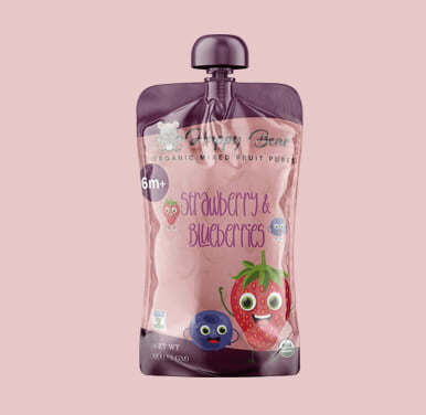 Doy Pouch Custom Printed Spout Pouches Stand up Pouch with Spout for Baby Food Fruit Puree Packaging