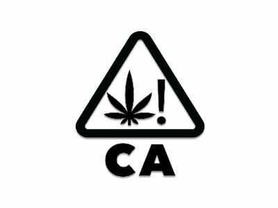 California Universal Symbol Medical Warning Labels with Black Leaf Identification