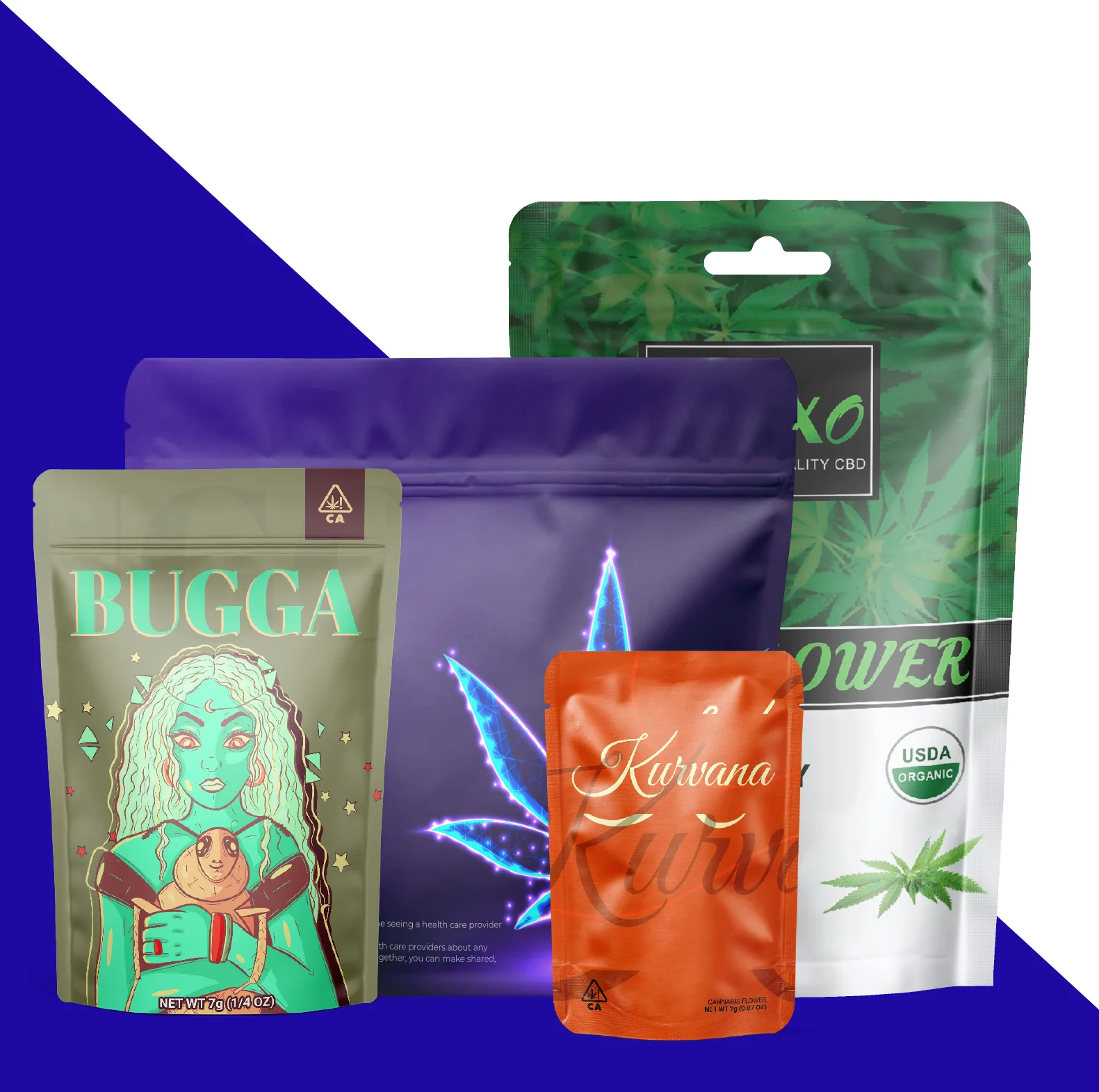 Custom Printed Cannabis Bags Custom Printed Cannabis Packaging