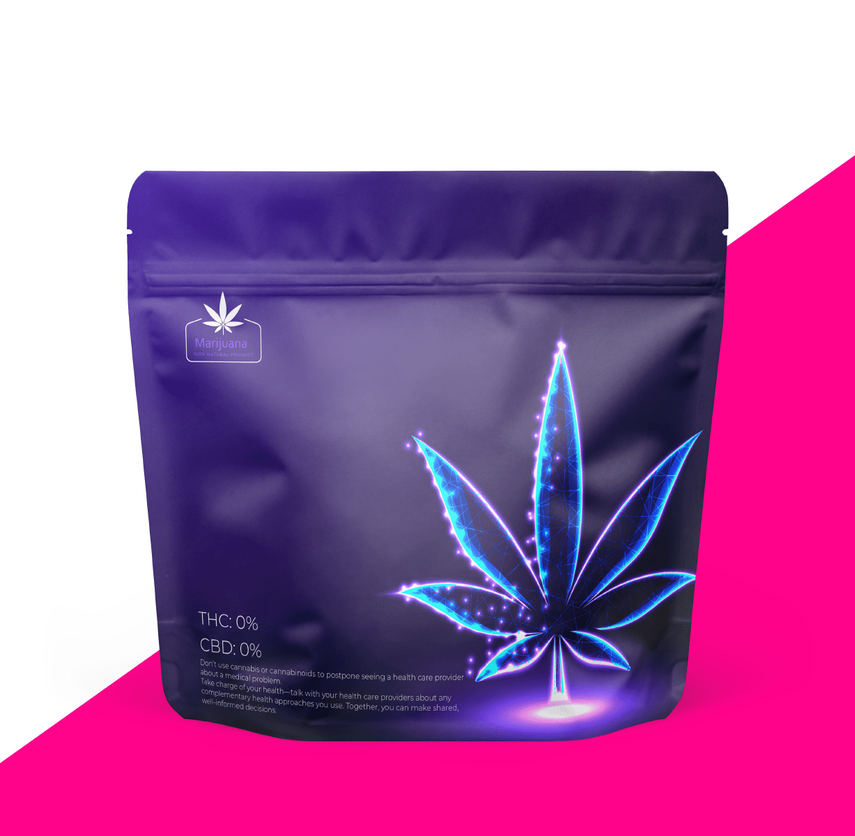 Exit Bags & Packaging for Marijuana & Cannabis CarePac Stand Up Pouch Matte Finish Round Corner Printed Cannabis Bag