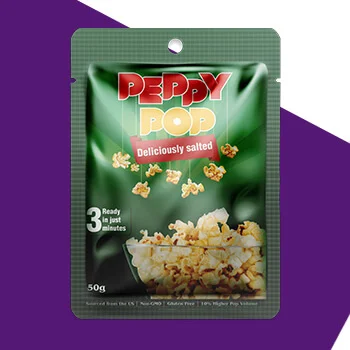 Heat Seal Printed Laminated 3 Side Seal Bag Popcorn Packaging