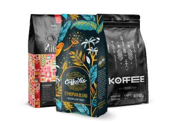 Printed Box Bottom Coffee Bags (2)