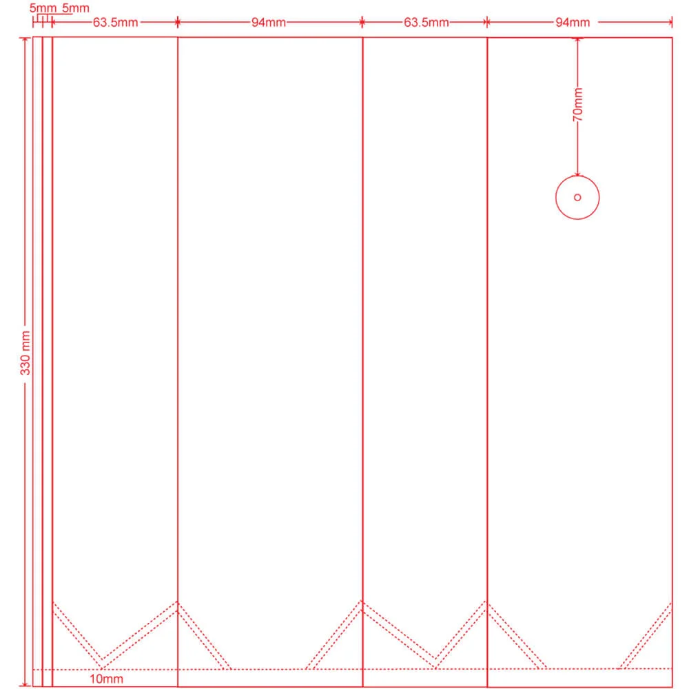 Custom Printed 12oz side Gusseted 3.7x13x2.5 Coffee Bag Dieline 12oz Coffee Bag Dieline Side Gusset 3.7x13x2.5