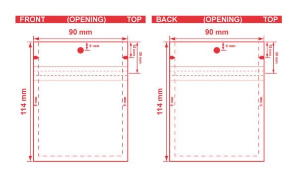 Custom Printed Flat Pouch 3.5x4.5 Dielines Custom Printed Flat Pouch 3.5x4.5 Dieline