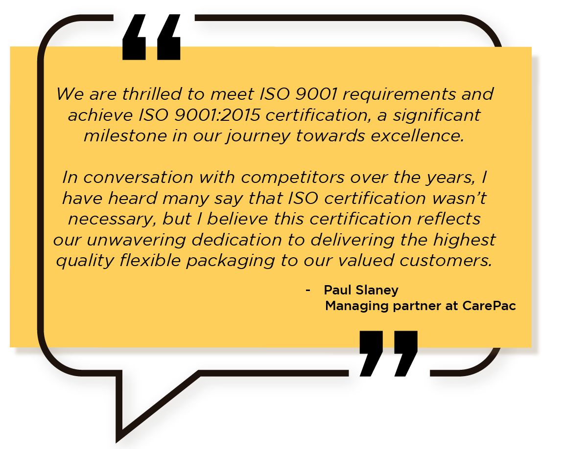 Paul Slaney Carepac ISO 9001 Requirements