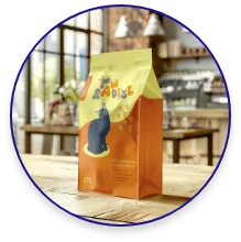 Customizable side gusset bag with full-surface printing options for brand promotion