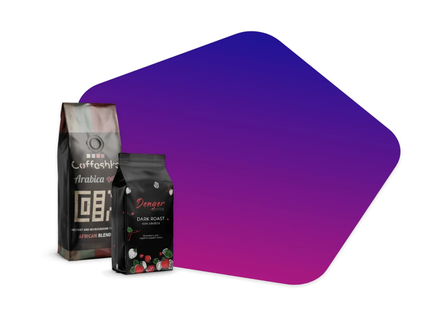 Side gusset bag equipped with a degassing valve, maintaining freshness for coffee products