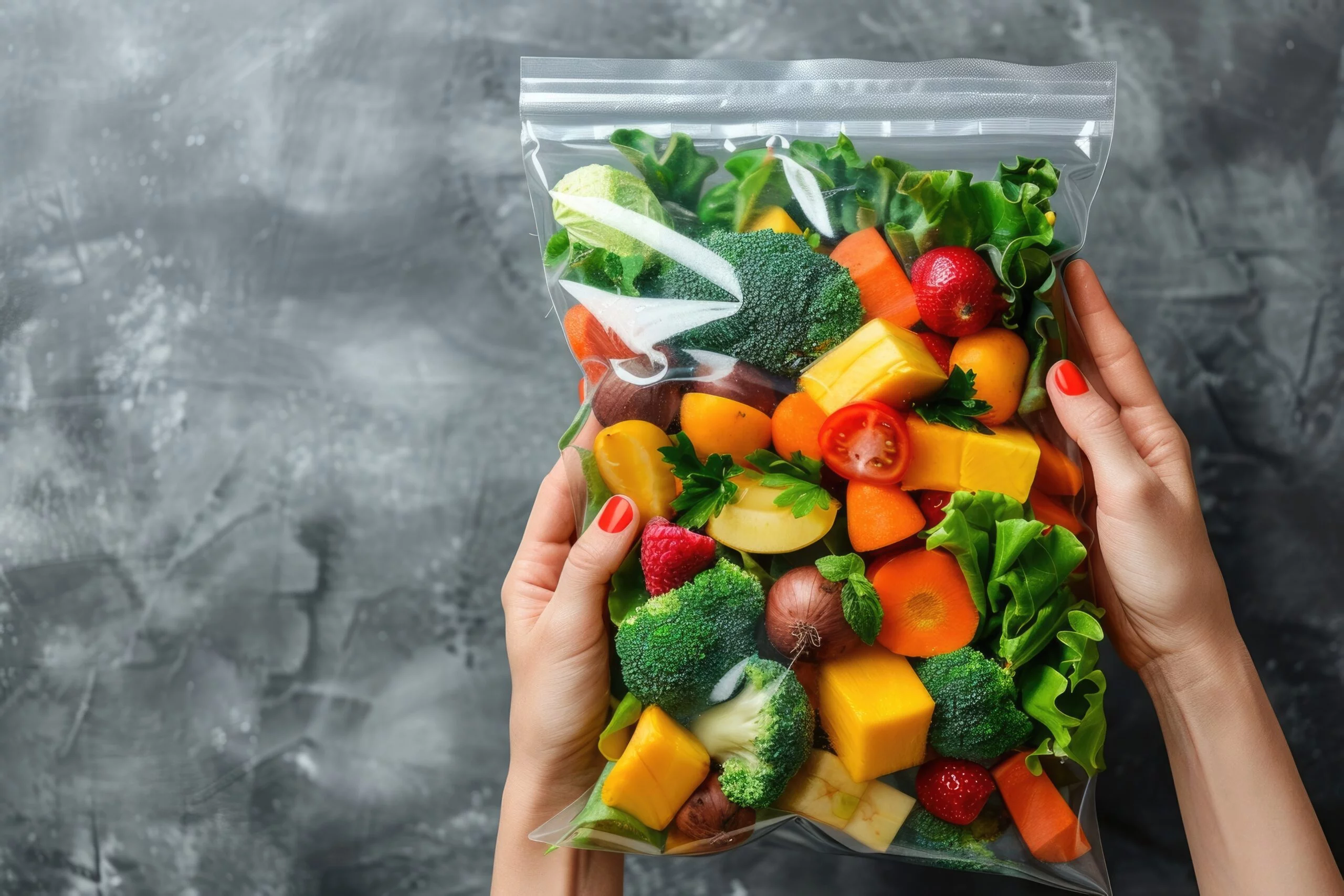 unrecognizable-woman-holds-bag-mixed-produce-zero-waste unrecognizable woman holds bag mixed produce zero waste scaled The Specifications for Extended Shelf-Life in Food Packaging