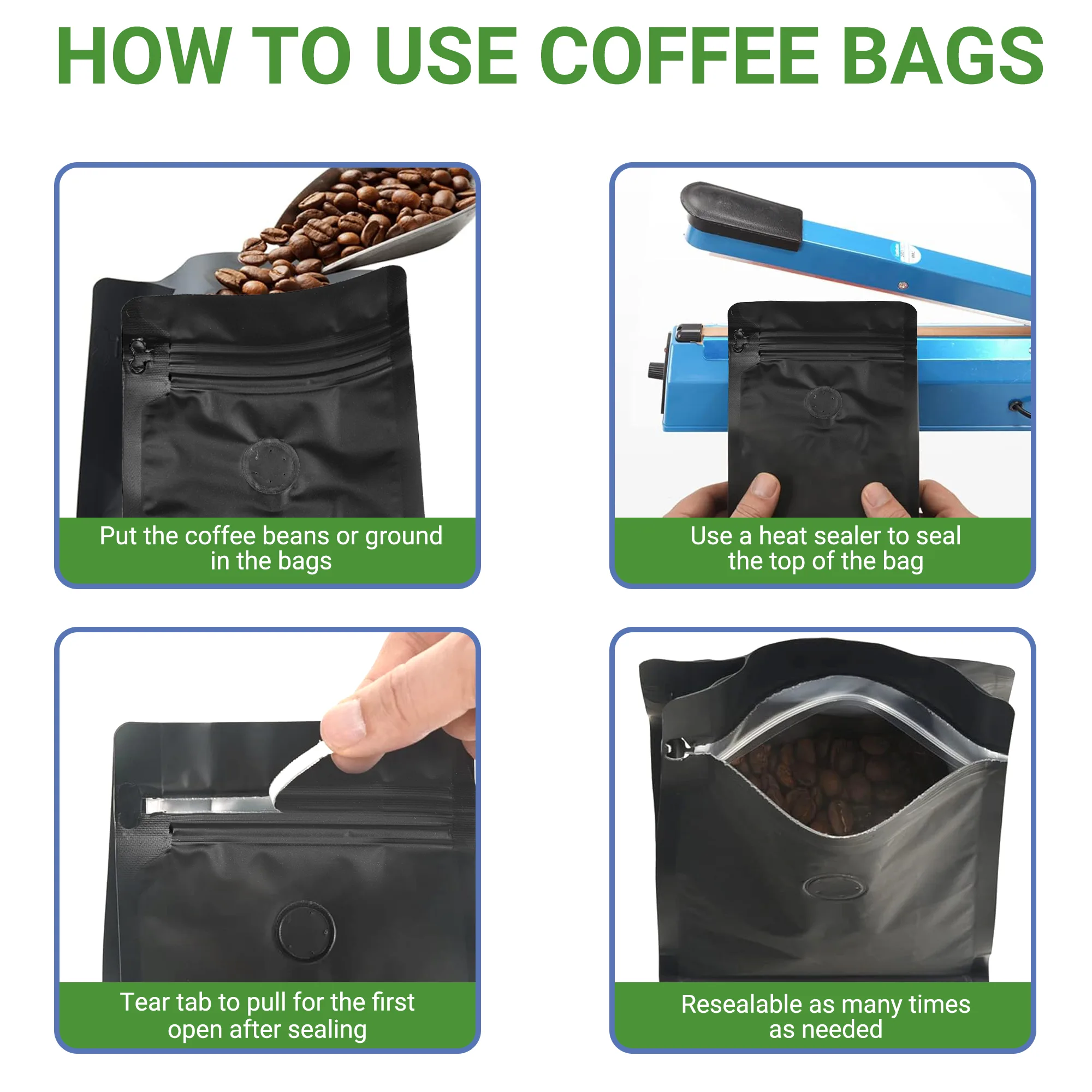 Coffee-Bags_Image-6 Coffee Bags Image 6 8 oz Matte Black 8 Seal Box Bottom Pouch with Valve for Coffee – 100 Pack