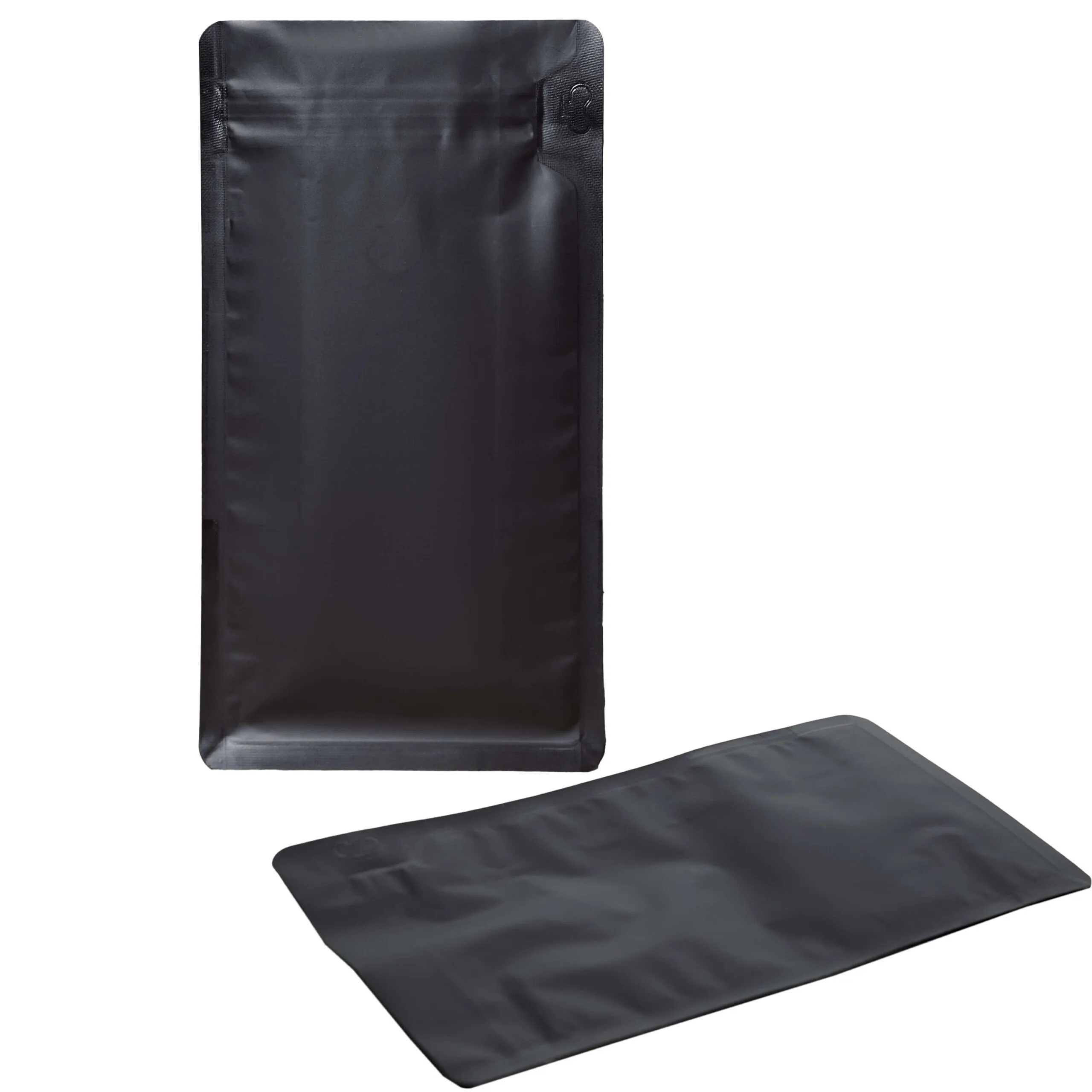 style4 ART12781 scaled 16 oz Matte Black 8 Seal Box Bottom Pouch with Valve for Coffee – 100 Pack