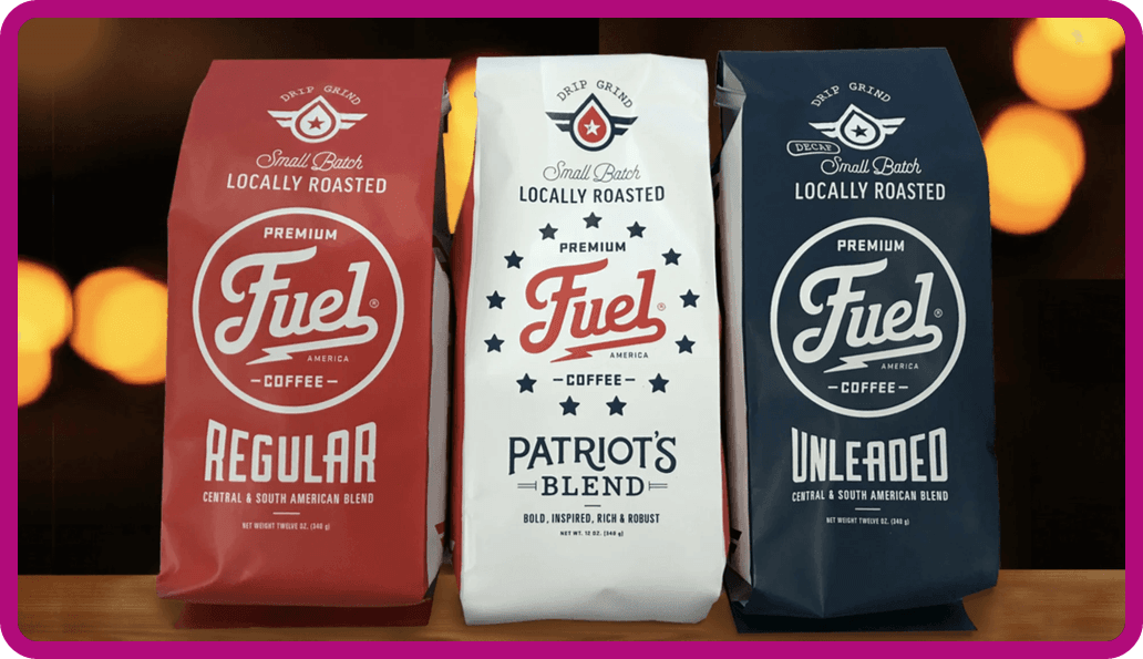 02-fuel-america 02 fuel america Coffee Bag Design: Ideas, Materials & Examples for Roasters