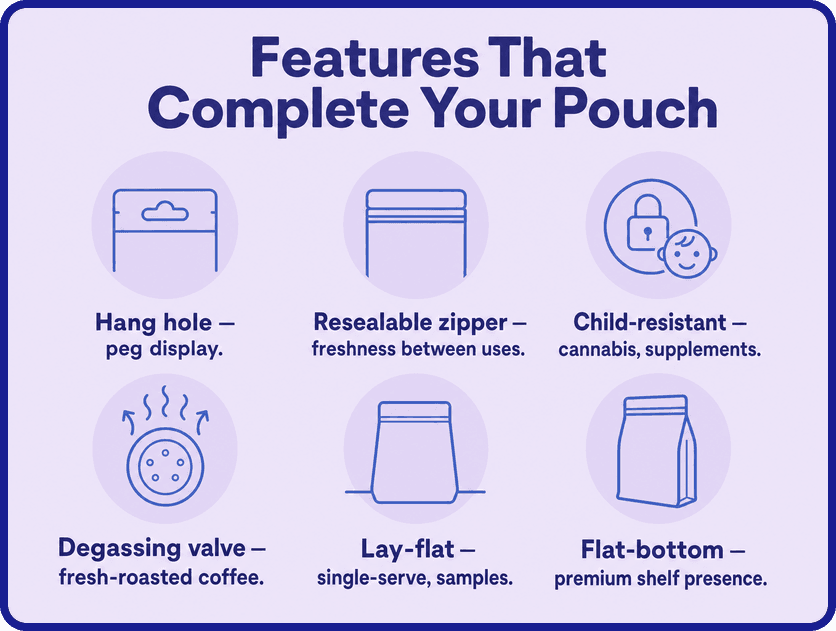 diagram features How to Choose the Right Custom Pouch Configuration