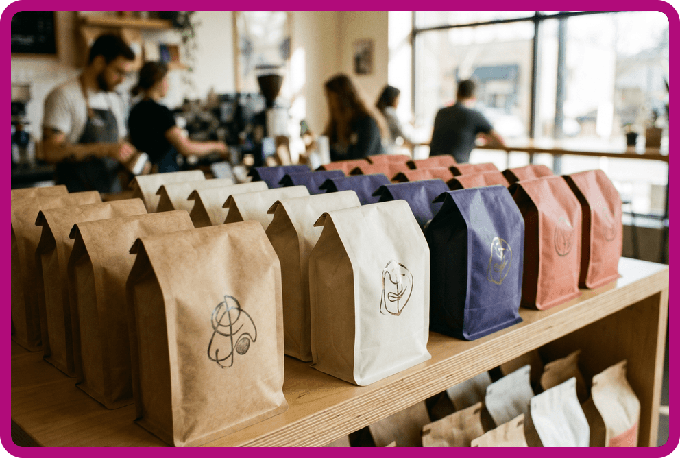 photo-retail photo retail Coffee Bag Design: Ideas, Materials & Examples for Roasters